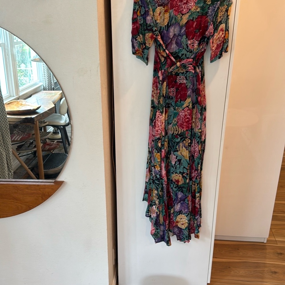 Floral Multicolor Maxi Dress vintage Indian cotton 90’s